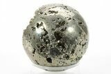 Polished Pyrite Sphere - Peru #228369-1